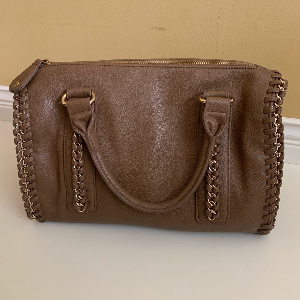 Taupe Gold Chained Purse
